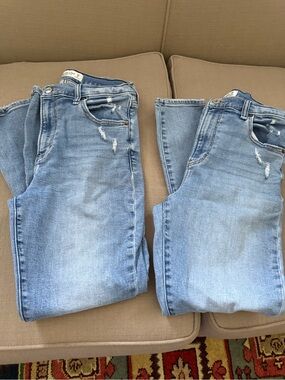 Two pairs Abercrombie & Fitch super skinny ankle high rise.